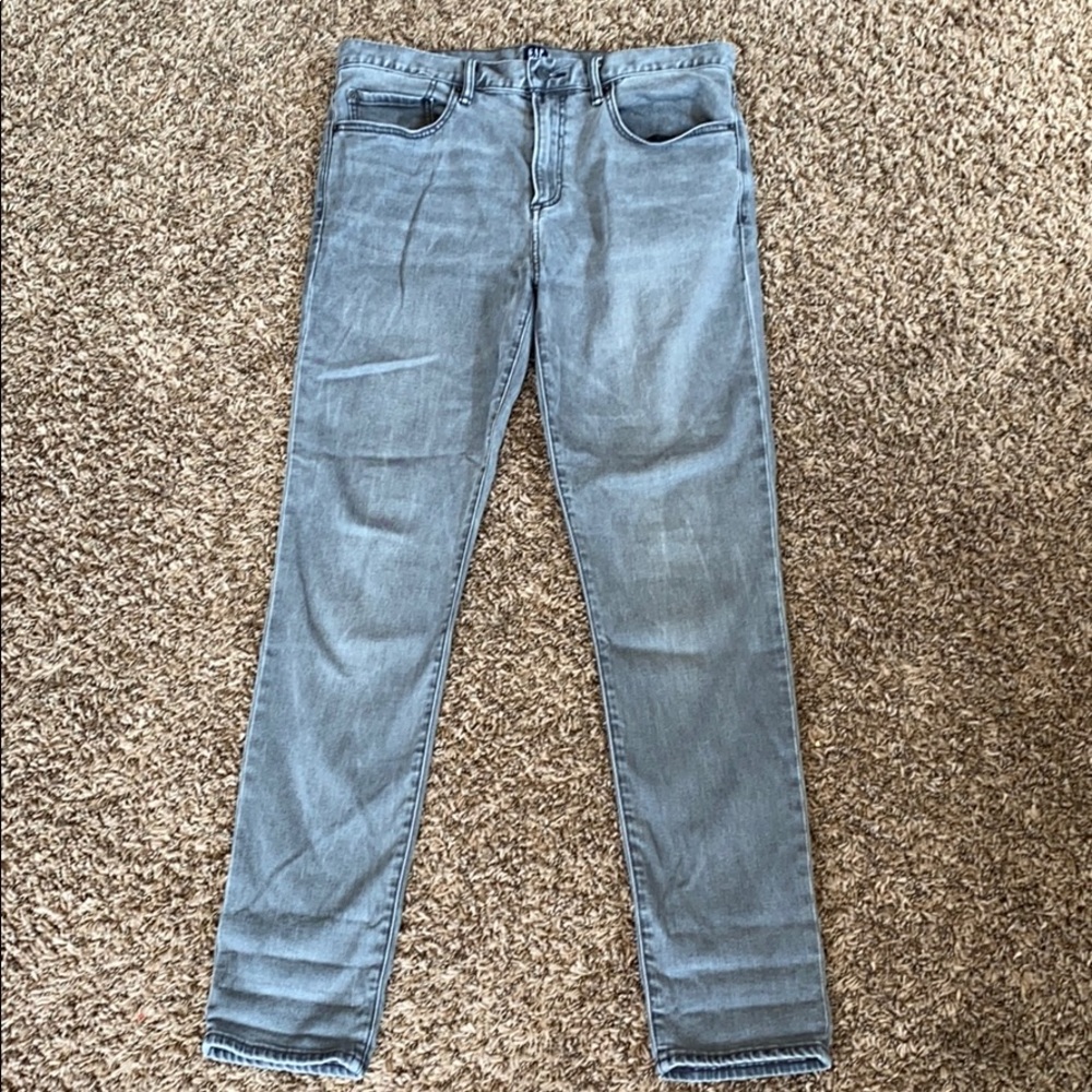 GAP lightweight skinny jeans in light gray 34x32